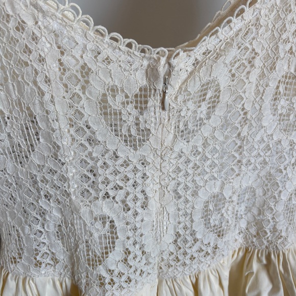 $289 NWT For Love & Lemons Doily Lace Mini Dress in Cream Sz Small S - Picture 13 of 16